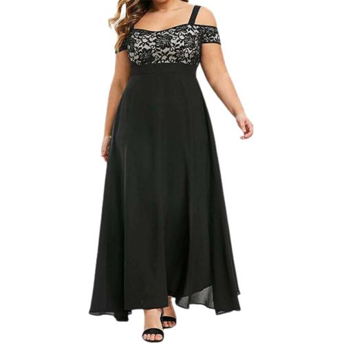 Robe Maxi D'été Sexy Pour Femmes, Grande Taille, Ligne A, Épaules Dénudées, Robe De Soirée, Dos Nu