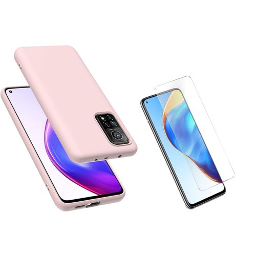 Coque Silicone Tpu Couleur Rose + Verre Trempe Pour Xiaomi Mi 10t 5g / Mi 10t Pro 5g Little Boutik® Couleur :