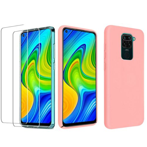 Coque Silicone Tpu Couleur Rose + 2 Verres Trempes Pour Xiaomi Redmi Note 9s / Redmi Note 9 Pro Little Boutik® Couleur :