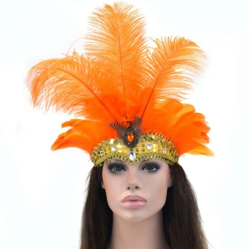 Bandeau de cheveux en plumes de paon indien, accessoires de mode, coiffe, couvre-chef pour adultes et enfants, carnaval d'halloween