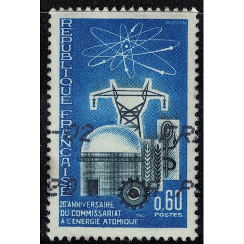 France 1965 Oblitéré Used 20e Anniversaire Du Commissariat À L'énergie Atomique Y&t 1462 Su