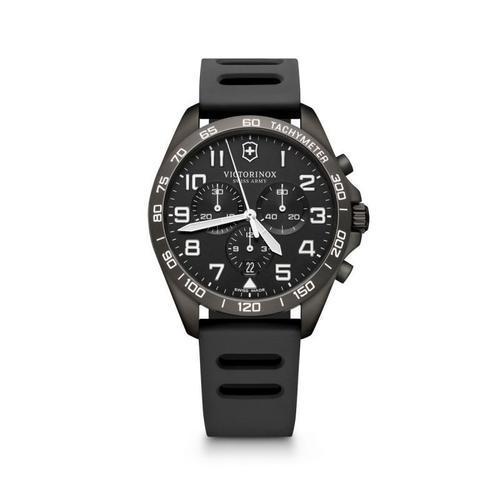 Montre Homme Victorinox Fieldforce En Caoutchouc Noir - 42 Mm