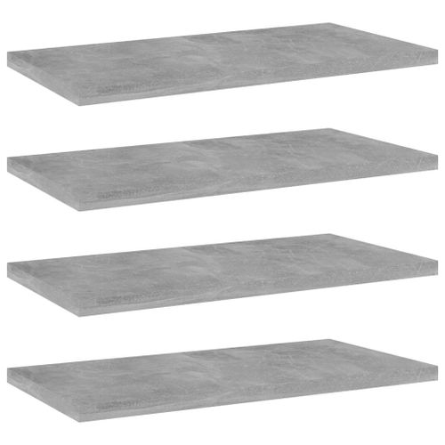Vidaxl Panneaux De Bibliothèque 4 Pcs Gris Béton Bois D'ingénierie