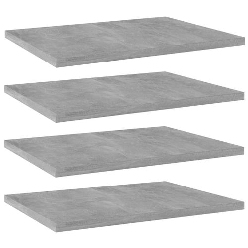 Vidaxl Panneaux De Bibliothèque 4 Pcs Gris Béton Bois D¿Ingénierie