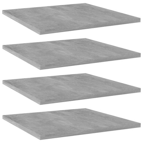 Vidaxl Panneaux De Bibliothèque 4 Pcs Gris Béton Bois D¿Ingénierie