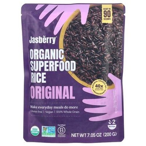 Jasberry Riz Aux Superaliments Biologiques, Original, 200 G