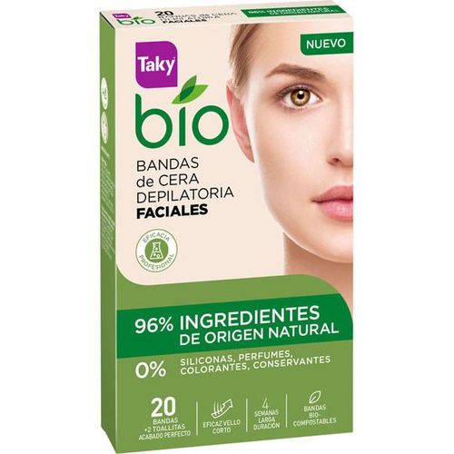 Taky Bio Bandes De Cire De Visage 20 Unités 