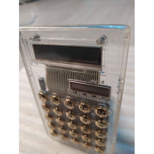 Calculatrice Solaire Crystal Gold Transparente