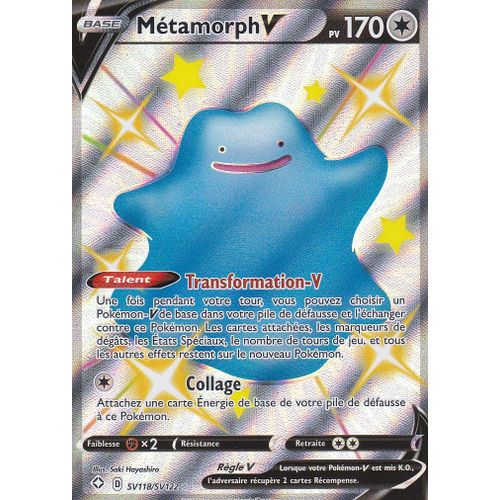 Carte Pokemon - Métamorph V - Sv118/Sv122 - Ultra-Rare En Full Art - Épée Et Bouclier 4,5 - Destinées Radieuses