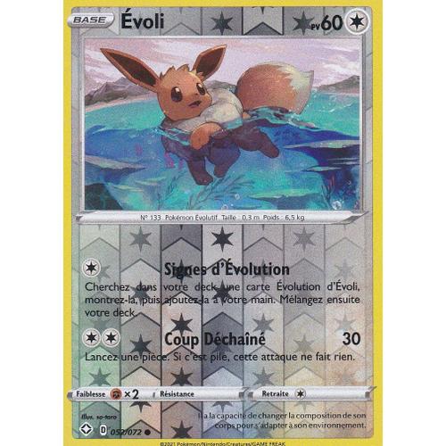 Carte Pokemon - Evoli - 052/072 - Reverse - Épée Et Bouclier 4,5 - Destinées Radieuses