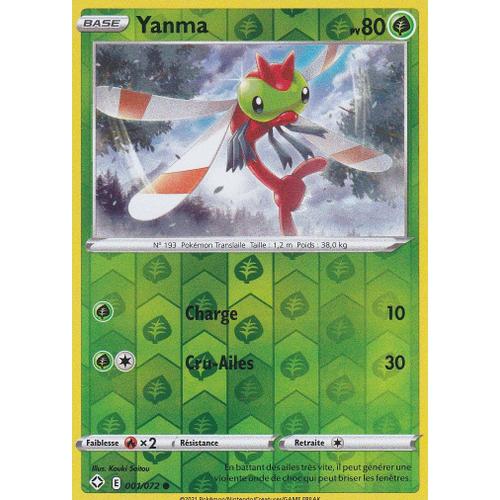 Carte Pokemon - Yanma - 001/072 - Reverse - Épée Et Bouclier 4,5 - Destinées Radieuses