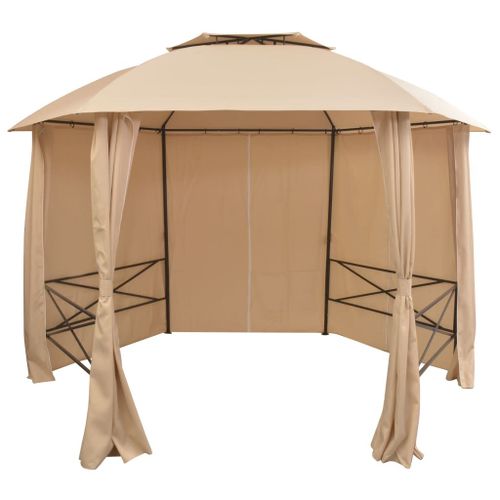 Vidaxl Chapiteau Tente De Jardin Avec Rideaux Hexagonal 360 X 265 Cm