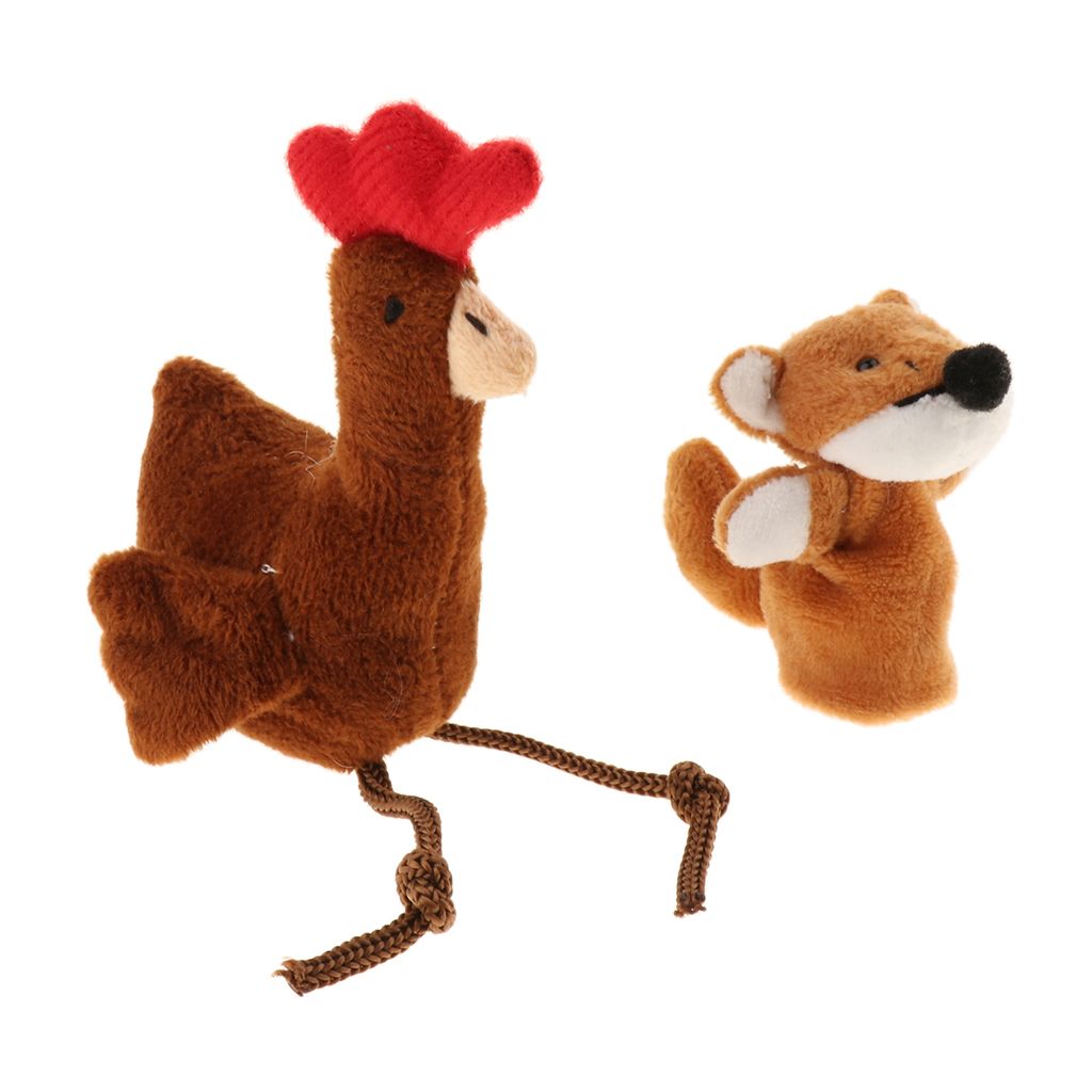 Marionnettes A Doigts Jouets Pour Bebe Forme Renard Et Poule Animaux De La Ferme Rakuten