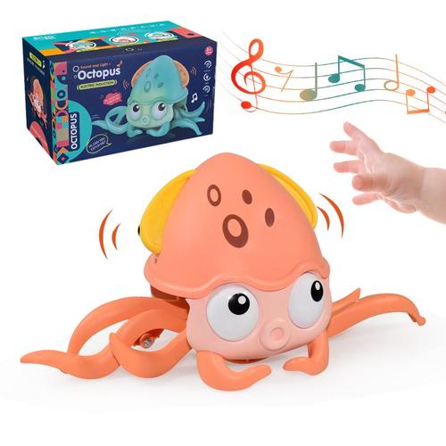 Jouet À Induction Pour Enfant, Crabe, Pieuvre, Ramper, Électronique, Animaux De Compagnie, Musique, Éducatif, En Mouvement, Cadeau De Noël