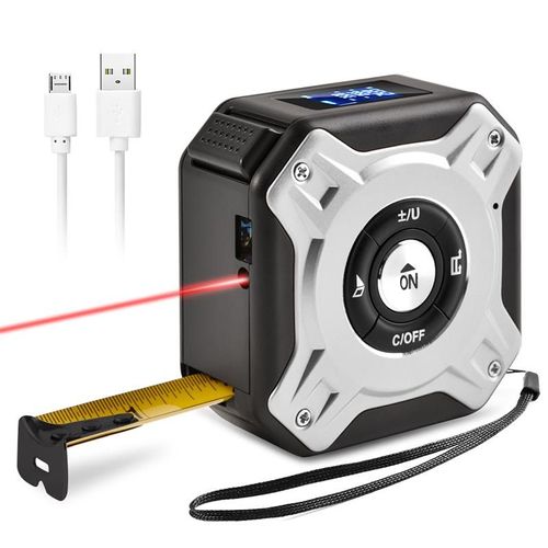 USB Rechargeable 40m mesure ruban numérique avec rouleau cordon Mode Laser ruban à mesurer outil de mesure professionnel à fort Impact