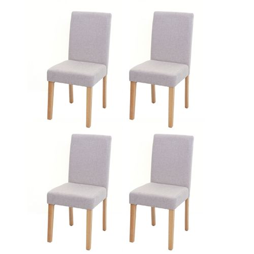 4x Chaise De Salle À Manger Chaise De Cuisine Littau   Textile, Crème-Beige, Pieds Clairs