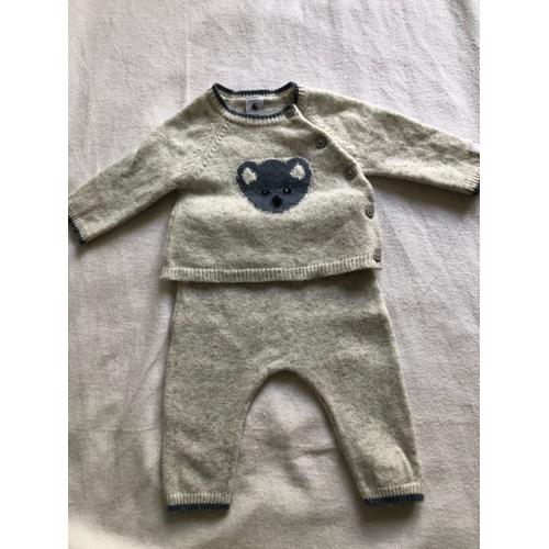 Ensemble 2 Pièces Jacquard Bébé En Tricot, Petit Bateau