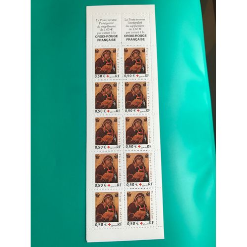 Bloc Carnet De 10 Timbres Avec Supplément Au Profit De La Croix Rouge Française - Année 2004 - Vierge À L Enfant - Gomme Intacte