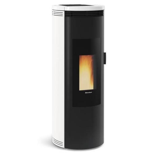 1283501-POELE A GRANULES ETANCHE-8KW-A+-FLAMME VERTE 7*-CSTB-FOYER FONT NORDICA EXTRAFLAME - AMIKABLANC