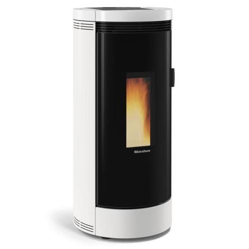 1283600-POELE A GRANULES ETANCHE-9KW-A+-FLAMME VERTE 7*-CSTB-FOYER FONT NORDICA EXTRAFLAME - DEBBYCXBLANC