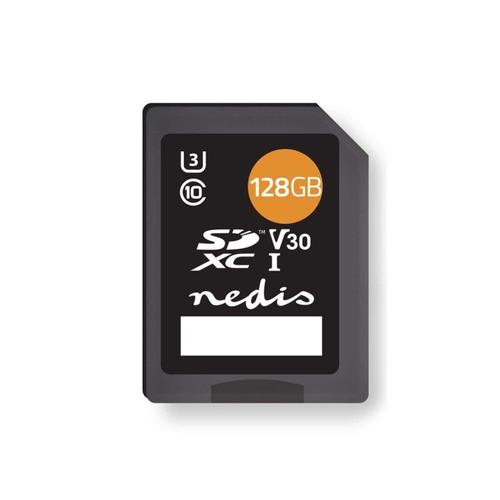NEDIS Carte mémoire SDXC 128 Go Jusqu'à 80 Mbit/s en Écriture Class 10