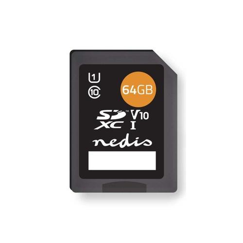 NEDIS Carte mémoire SDXC 64 GB Jusqu'à 80 Mbit/s en Écriture Class 10