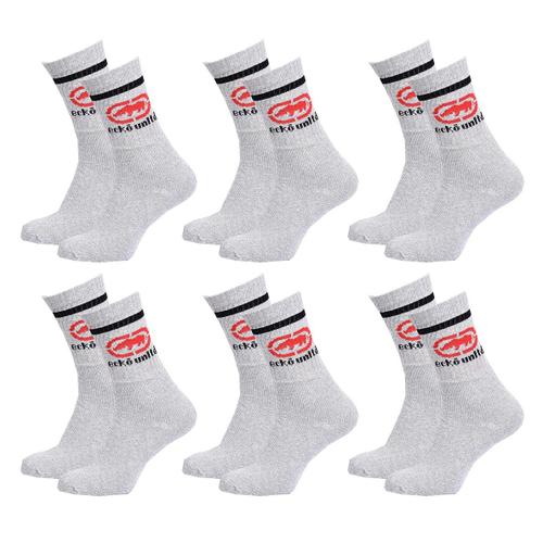 Chaussettes Homme Ecko Sport -Assortiment Modèles Photos Selon Arrivages- Pack De 6 Paires Tennis Ecko Gris