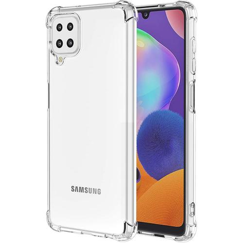 Samsung Galaxy A12 5g Housse Etui Coque De Protection 4 Coins Renforcé [Transparent]