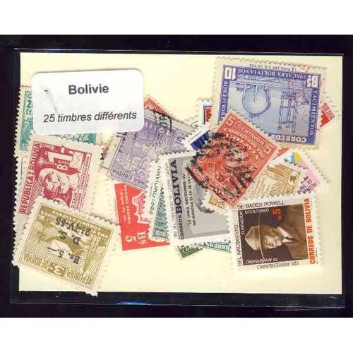 Bolivie 25 Timbres Différents