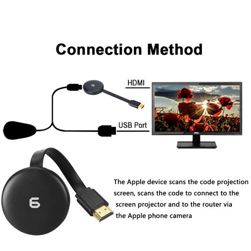 ZJMle récepteur WiFi HD sans fil, adaptateur de miroir de téléphone conférence cinéma maison, ZJMle récepteur TV
