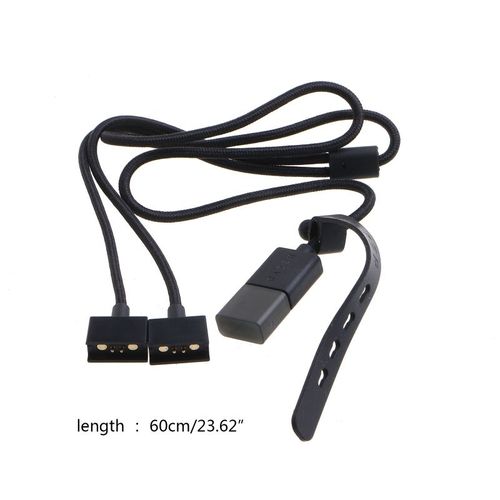 Ligne USB tressée en Nylon, câble de chargement USB de 60cm pièces de rechange pour cordon de chargement de lunettes intelligentes razer Anzu
