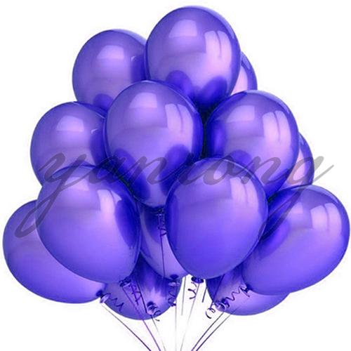 10/20/30 pièces 10/12 pouces brillant perle Latex ballons de mariage fête  d'anniversaire décoration gonflable coloré Ballon enfants jouets  Globos~Purple