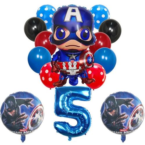 14 pièces Spiderman Captain America iron Man ballon rond bébé