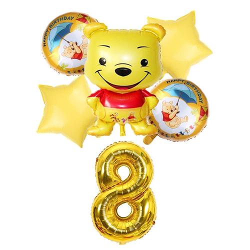 Ensemble De Ballons Jaunes Winnie L Ourson Decoration De Fete D Anniversaire Ours De Dessin Anime En Aluminium Lumineux Fournitures De Reception Cadeau Pour Bebe Jouets Set1 8 Rakuten