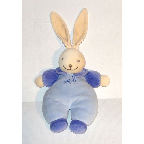Doudou Lapin Bleu Ciel Nounours Doudou Vintage 26 Cm