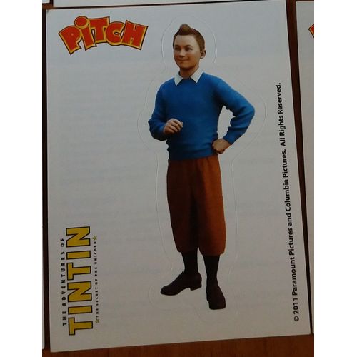 Autocollant - Tintin Pitch - Brioche Pasquier - 2011.