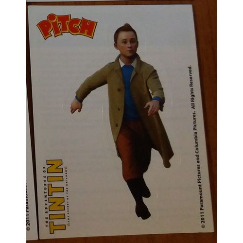 Autocollant - Tintin Pitch - Brioche Pasquier - 2011.