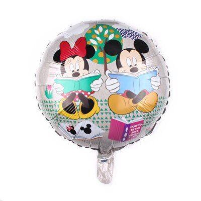 1 ensemble Mickey Minnie gâteau eux feuille d'aluminium ballon ensemble  enfants fête d'anniversaire décoration fournitures bébé douche fête ballon  jouet~Kaki foncé