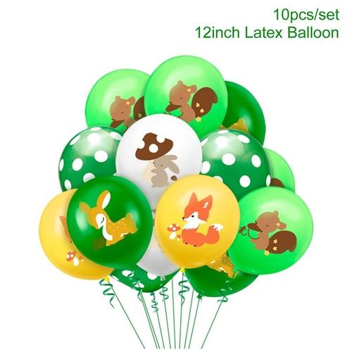 Décoration d'anniversaire 2 ans - Décoration d'anniversaire - 2 ans -  Safari avec ballon vert - Décoration d'anniversaire pour garçon et fille -  2 ans