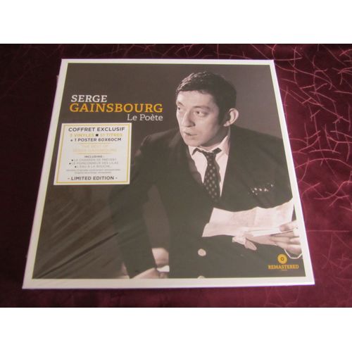 Coffret 3 Lp + Poster Edition Limité "Serge Gainsbourg Le Poète" : La Chanson De Prevert - Le Poinçonneur Des Lilas - L'eau À La Bouche - Etc...