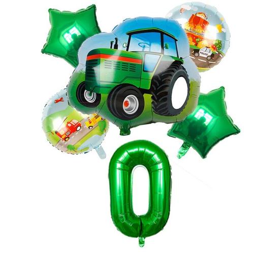 6 Pieces Ingenierie Vehicule Ferme Tracteur Camion De Pompier Ballons 1 2 3 4 5st Joyeux Anniversaire Fete Decor 32 Pouces Nombre Enfants Jouets Balle Rouge Rakuten
