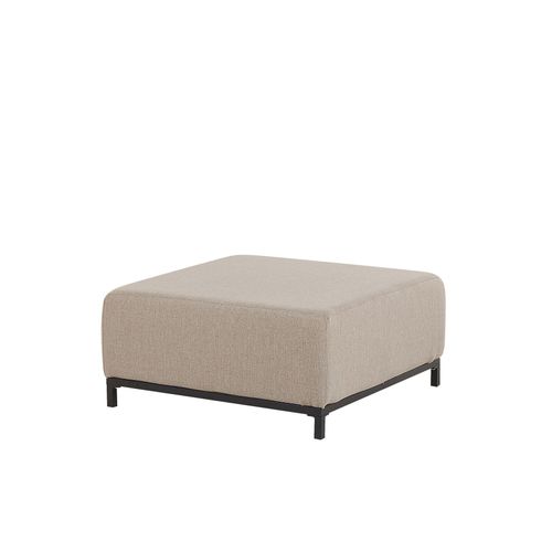Pouf Ottoman De Jardin En Tissu Beige / Pieds Noirs Rovigo