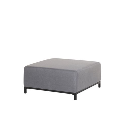 Pouf Ottoman De Jardin En Tissu Gris / Pieds Noirs Rovigo