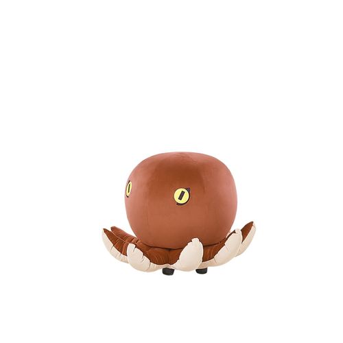 Pouf Enfant En Velours Marron Octopus