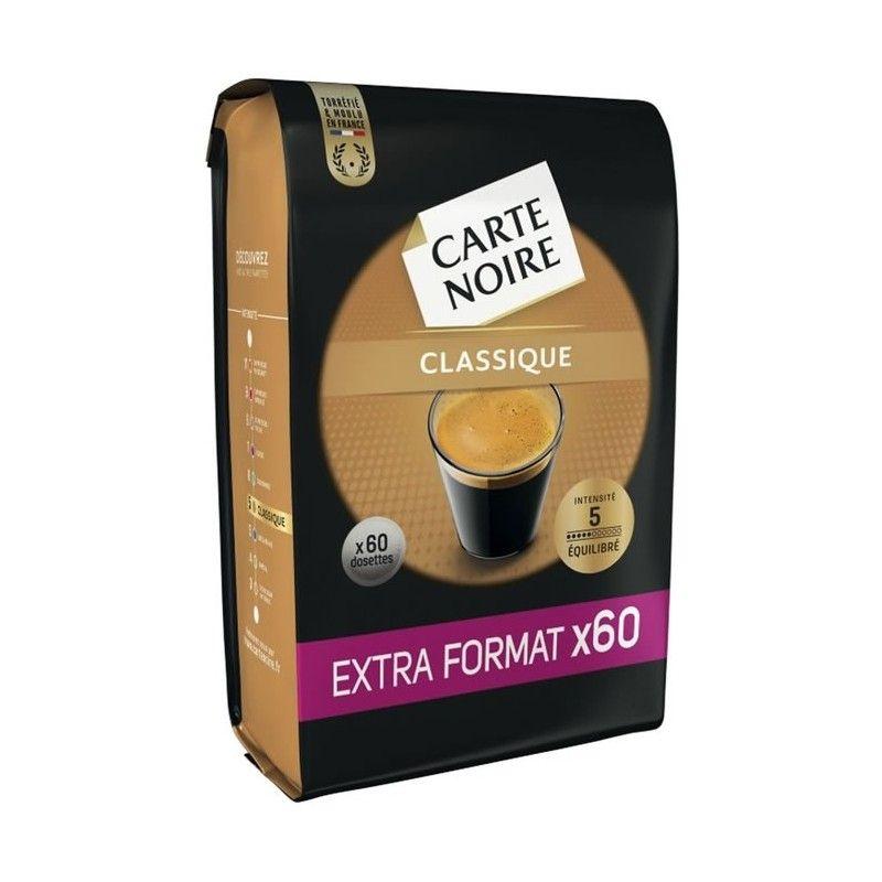 CARTE NOIRE Dosettes de café classique intensité 5 compatibles Senseo 60  dosettes 420g pas cher 