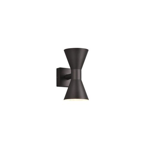 Applique Murale Led Extérieure Bi-Directionnelle Noire Mat - Trio - Ardas