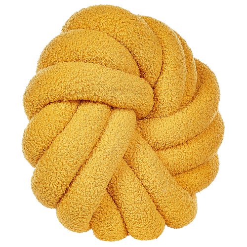 Coussin Bouclé Moutarde Akola 31 X 31 Cm