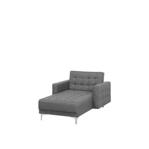 Chaise Longue En Tissu Gris Clair Aberdeen