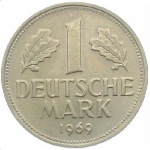 Pièce 1 Deutsche Mark Allemagne - 1969 F