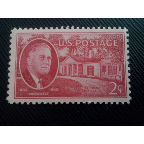 Timbre Etats-Unis Yt 483 Roosevelt Et La "Petite Maison Blanche" À Warm Springs, Géorgie 1945 ( 1090205 )